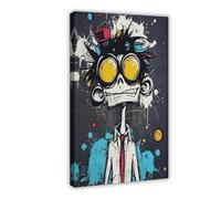 IYTAFGYT Spooky Mad Scientist Canvas Poster Wall Art Print Picture Paintings 24x36inch(60x90cm)