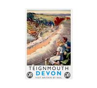 IYTAFGYT Teignmouth, Devon British Railways Canvas Poster Bedroom Decor Landscape Decor Gift 12x18inch(30x45cm)