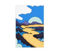 IYTAFGYT The Pale Yellow Rive Canvas Poster Wall Art Print Picture Paintings 16x24inch(40x60cm)