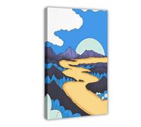 IYTAFGYT The Pale Yellow Rive Canvas Poster Wall Art Print Picture Paintings 24x36inch(60x90cm)