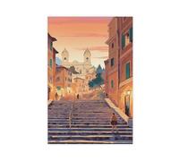 IYTAFGYT The Spanish Steps Rome Italy Landmark Print Canvas Poster Wall Art Print Picture Paintings 16x24inch(40x60cm)