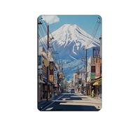 IYTAFGYT Visite De La Rue Honmachi Du Mont Fuji Tin Sign Vintage Metal Pub Club Cafe Bar Home Wall Art Decoration Poster Retro 8x12inch(20x30cm)