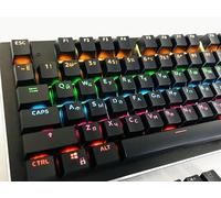 IYTYIR 132 Keys Russian Backlit Keycaps OEM Profile Keycap Gamer Officer DIY for MX Mechanical Keyboard Removable Keycaps Set for 61 87 104 Full Size Mechanical Gaming Keyboard (Keycap Only) (Black)