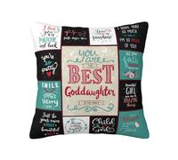 IYUBOFU Goddaughter Gifts from Godmother, Best Goddaughter Gifts for Mothers Day, First Communion Gift for God Daughter, Birthday, Baptism Gift for God Daughter Throw Pillow Cover 18x18