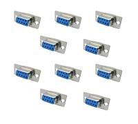iYueMps 10pcs DB9 Serial Port Female Solder Connector,9 pin D-Sub DB9 Plug PCB Connectors RS232 Serial Solder Type (10 x Female)