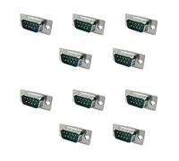 iYueMps 10pcs DB9 Serial Port Male Solder Connector,9 pin D-Sub DB9 Plug PCB Connectors RS232 Serial Solder Type (10 x Male)