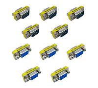 iYueMps 10pcs DB9 Serial RS232 9 Pin Gender Changer Male-Male and Female-Female Adapter Converter(5pcs F-F + 5pcs M-M)
