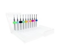 iYueMps 10pcs PCB Drill Bit Set Tungsten Steel Micro Twist Drill Bit for PCB 3D Printer Precision Drill Jewelry Drilling Tools (0.3mm - 1.2mm)