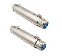 iYueMps 2 Pack 3Pin XLR Gender Changer Adapter XLR Female to Female Adapter for Audio Microphone (2 x XLR Female to Female Connector)
