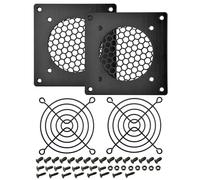 iYueMps 2-Pack 80mm PC Fan Grille, 116x116mm, Black, Compatible with Desktop, Ideal for Cabinet or Wall Mounting