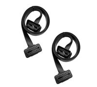 iYueMps 2pcs 95cm OBD2 Extension Cable Full 16pin Male to Female Diagnostic