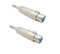 iYueMps 2pcs XLR to 6.35mm Jack TRS Adapter XLR Female to 1/4 inch Male Stereo Cable Coupler Gender Changer Microphone Converter Connector