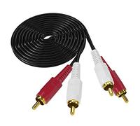 iYueMps 2RCA Male to 2RCA Male Cable (5m/16ft), RCA Composite Stereo Audio Cable Cord [Gold-Plated] 2 RCA Plug M/M Connector Red & White for A/V Reciever, Amplifier, Projector, Home Theater
