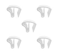 iYueMps 5pcs Venetian blind Brackets without drilling Venetian Blinds Plastic Clamp Blind-click clamp without drilling Supports for Aluminium Blinds Aluminium Venetian Blinds-White