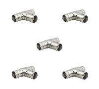 iYueMps BNC T Type 3 Way Splitter Female to Female Adapter Connector for Coax Coaxial Cable (5 Pcs)
