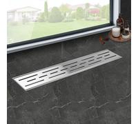 iYueMps Linear Shower Drain 500mm/20inch Stainless Steel Invisible Bathroom Floor Drain Set with Odor Stop and Hair Strainer