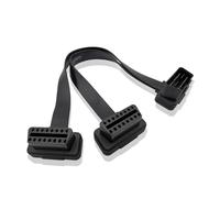 iYueMps OBD-II Splitter Cable, 30cm OBD2 Extension, Car Auto 16 Pin Male to Female Y Cable With Flat Ribbon Diagnostic Adapter Connector