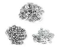 iYueMps T Slot Nut Screws Kit,Include 50Pcs M5 T Nuts,50Pcs M5 Socket Screws with 50Pcs Flat Washers for 2020 Aluminum Profile Extrusion Angle Mounting