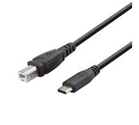 iYueMps USB B to USB C Printer Cable,1m/3ft USB Type C to USB 2.0 Type B Printer Scanner Cable Compatible HP Epson Canon Samsung Lexmark Dell Xerox etc (1m)