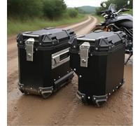 IYUESQ Case Motorcycle Side Cases Universal Motorcycle Side 35L Universal Aluminum Waterproof Hard Saddlebag with Safety Lock Durable Storage for Travel Jaunt