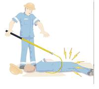 IYUESQ Electrical Life Hook with Rescue Pole, Insulated Firefighter Electrician High Voltage Rescue Hook, Electrocution Emergency Rescue Pole Load 220lb,Yellow-1.5m/4.9ft