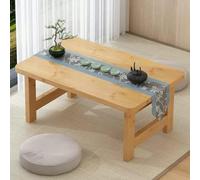 IYUESQ Foldable Bamboo Tatami Table, Rectangular Coffee Table, Low Tea Table To Sit On The Floor, Small Painting, Reading And Learning Floor Table,(Size:70cm)