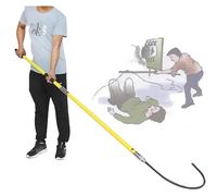 IYUESQ High Voltage Insulated Rescue Hook Commercial, Electrical Safety Life-Saving Pole bar, Non-Conductive Body Pull Stick, Safety and Defense Tools for Emergency Care,1.5m/4.9ft