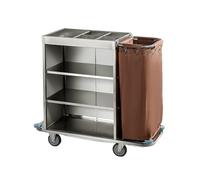 IYUESQ Housekeeping Room Service Cart Guest Room Mouth Sanitation Service Trolley Cleaning Work Car Cleaning Cart Push Cloth Trolley Clean Trolley(A)