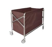 IYUESQ Housekeeping Room Service Cart Hotel Folding Linen Trolley Guest Room Linen Collection Trolley Service Trolley Cleaning Trolley Cleaning Cart Clean Trolley(B,S)