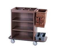 IYUESQ Housekeeping Room Service Cart Hotel Room Multifunctional Push Cloth Trolley Cleaning Work Car Cleaning Cart Guest Room Mouth Sanitation Service Trolley Clean Trolley(A)