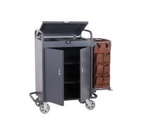 IYUESQ Housekeeping Room Service Cart Hotel Room Push Cloth Trolley Cleaning Work Car Cleaning Cart Guest Room Mouth Sanitation Multifunctional Service Trolley Clean Trolley(C)