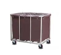 IYUESQ Housekeeping Room Service Cart Multifunctional Laundry Cart Hotel Room Service Cart Laundry Collection Cart Hotel Dirty Linen Recycling Cart Eight Tube Rectangle Clean Trolley(C)