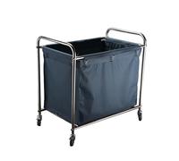IYUESQ Housekeeping Room Service Cart Stainless Steel Hotel Fabric Cart Guest Room Laundry Room Clothing Cart Dry Cleaner Storage Cart Hotel Work Car Clean Trolley(A)