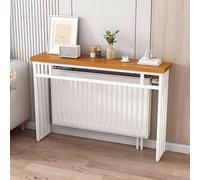 IYUESQ Over Radiator Shelf, Console Table, Modern Extra Narrow Long Sofa Table Behind Couch, Wood Accent Tables for Living Room, Hallway, Foyer(White,100 * 20cm/39 * 8in)