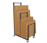 IYUESQ Small Carton rack For Cardboard Storage, Floor-Standing Utility Carts For Organizer Canvas/Drawing Boards/Picture Frames, For Warehouse, Gallery, Retail Stores(35x65x105cm (14x24x41in))