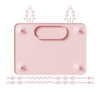 IYYI Baby Silicone Placemat with Suction Base and 2 Stretchable Straps - Activity Mat for Infants to Toddlers, Keep Baby Essentials Off the Floor,22 * 30cm (KCD-XP-PK)