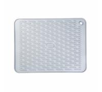 IYYI Silicone Dish Drying Mats,Silicone Quick-Drying Dish Drainer, Non-Slip Draining Board Mat,Heat Resistant Sink Mat for Kitchen Countertop (40 * 30cm Light Grey)