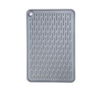 IYYI Silicone Dish Drying Mats,Silicone Quick-Drying Dish Drainer, Non-Slip Draining Board Mat,Heat Resistant Sink Mat for Kitchen Countertop (30 * 20cm Dark Grey)