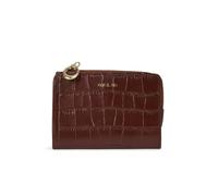 Iza Card Holder in Mock Crock Leather Mahogany