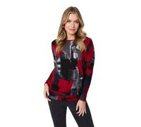 Abstract Knit Long Sleeve Jumper Izabel London Red 20