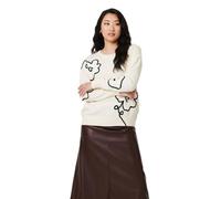 Izabel London Abstract Print Scoop Neck Pullover Made from a Viscose Blend for Women UK with Long Sleeves.