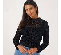 Izabel London Animal Print Top with Built in Cami MAROON SIZE 10