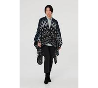 Izabel London Women's Aztec Print Relaxed Longline Poncho Izabel London Multicolor One Size