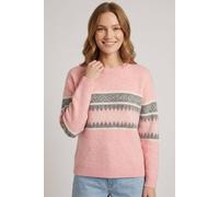 Izabel London Aztec Stripe Print Relaxed Jumper In Pink Pink