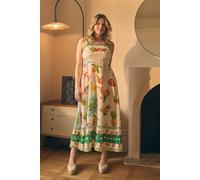 Izabel London Border Print Cami Strap Midi Dress - Green - 14