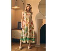 Izabel London Border Print Cami Strap Midi Dress - Green - 16