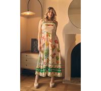 Izabel London Border Print Cami Strap Midi Dress - Green - 26