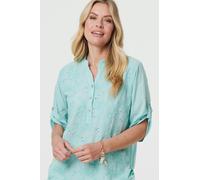 Broderie Anglaise Button Front Blouse Izabel London Green S