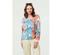 Izabel London Butterfly Print Long Sleeve Relaxed Top Multi 10