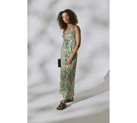 Izabel London Butterfly Print V-Neck Empire Maxi Dress In Green Green 8